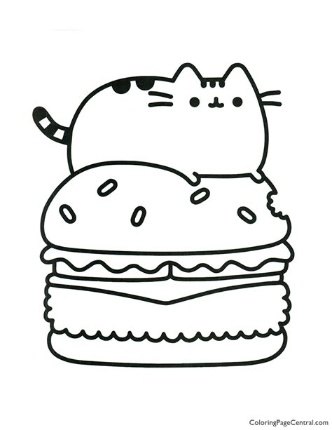 pusheen coloring page  coloring page central