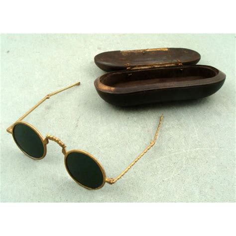Vintage Chinese Glasses Case W Folding Sunglasses