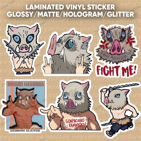 Demon Slayer Inosuke Hashibira Peeker • Laminated Vinyl Sticker