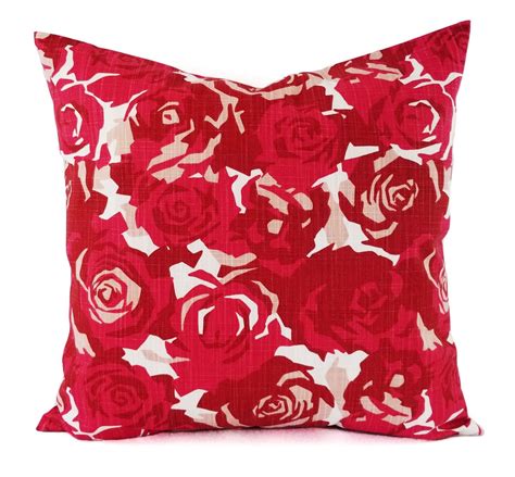 Clearance Floral Pillow Cover Deep Pink Throw Pillows Etsy Floral