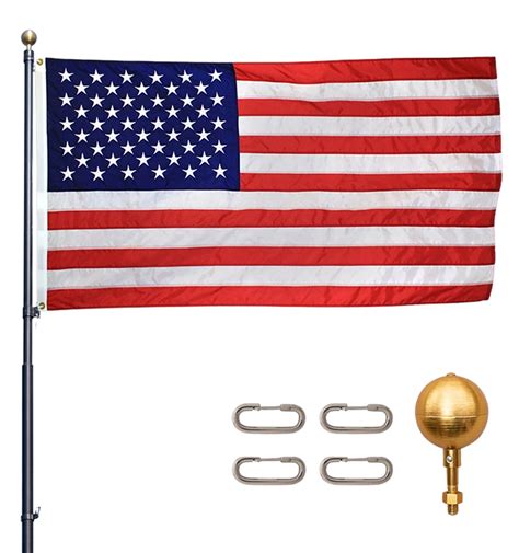 Titan Telescoping Flag Poles Heavy Duty Aluminum Flag Pole Kit Kit