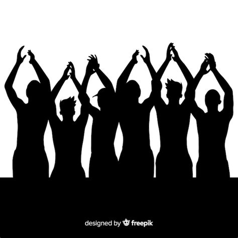 Clapping Hands Clip Art Silhouette