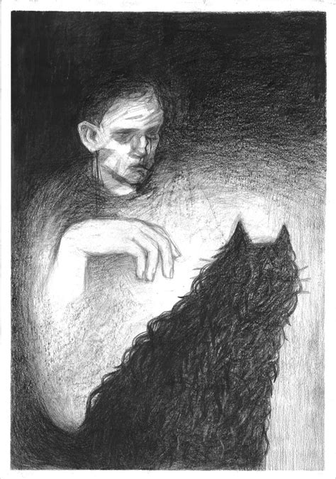 The Black Cat By Edgar Allan Poe Illustration On Behance