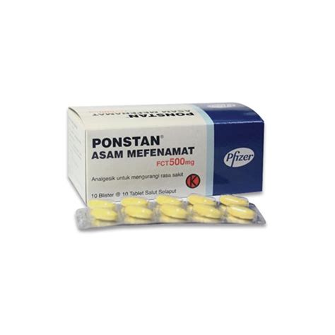 Ponstan 500 Mg 10 Tablet Kegunaan Efek Samping Dosis Dan Aturan
