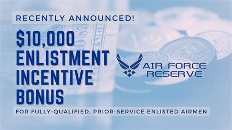 Reserve Command Announces 10k Bonus For Prior Service Enlisted Airmen