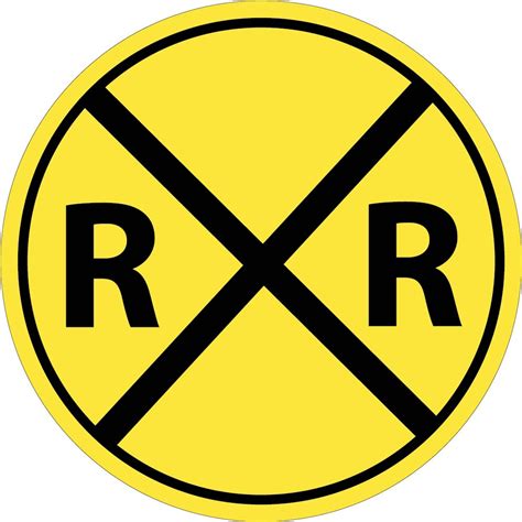 Railroad Crossing Sign Heavy Duty High Intensity Reflective Aluminum