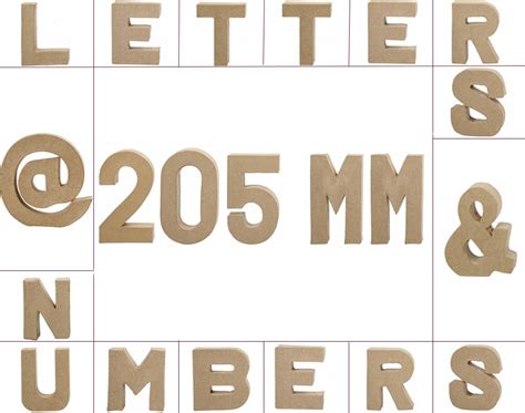Paper Mache Craft Letters Large 205mm Paper Mache Letters Numbers