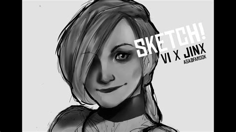 Sketching Vi X Jinx League Of Legends Youtube