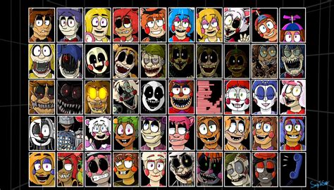 Sfm Full Ultimate Custom Night Roster 86 Characters Fivenightsatfreddys