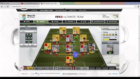 My Fifa Web App Ultimate Team Youtube