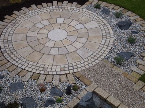 Our Imperial Yellow Granite Circle Makes A Striking Feature In This