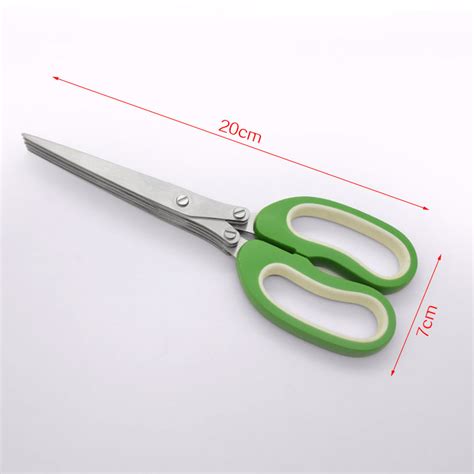 Herb Scissors Multipurpose 5 Blade Kitchen Cutting Shear With Safety
