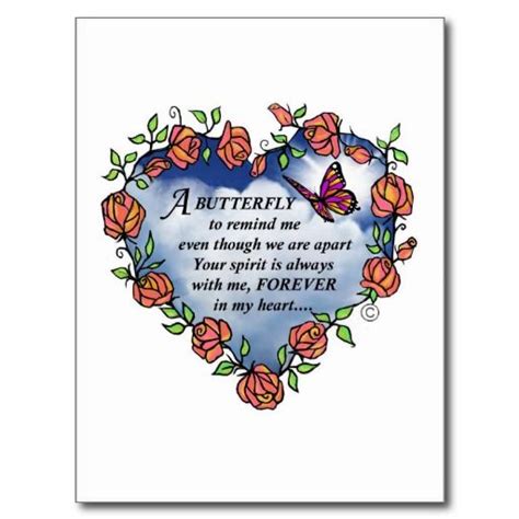 Memorial Butterfly Poem Postcard Pinterest Poem Death And Butterfly