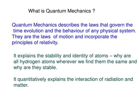 Ppt What Is Quantum Mechanics Powerpoint Presentation Free