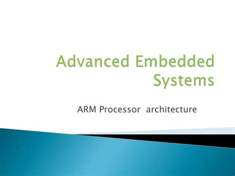 Arm Processor Architecture Ppt