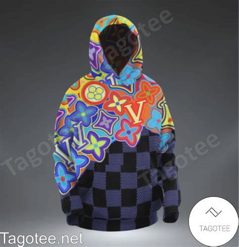 Louis Vuitton Damier Multicolor Psychedelic Monogram Hoodie Tagotee