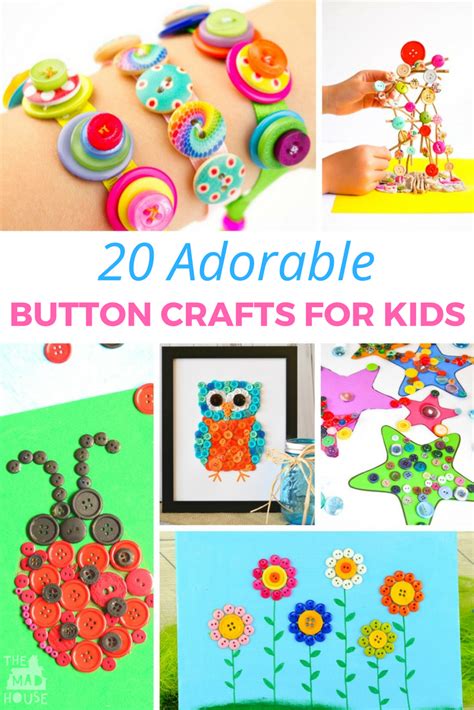 20 Adorable Button Crafts For Kids Mum In The Madhouse