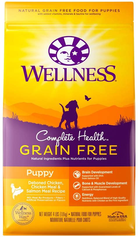 Rest assured there's everything a growing puppy needs, and then some when it. Wellness Complete Health Grain-Free Puppy Recipe Dry Dog ...