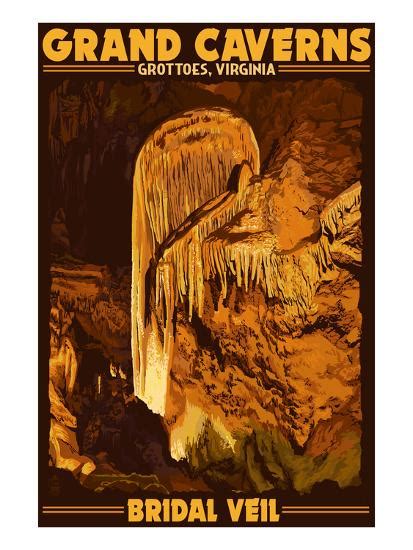 Grottoes Virginia Grand Caverns Bridal Veil Poster Lantern