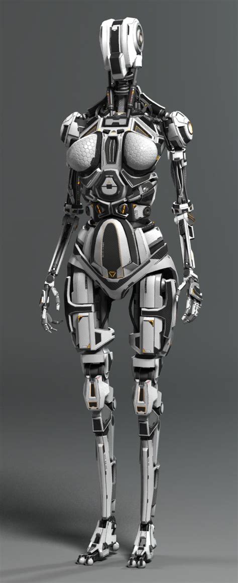 Female Robot Andrewcrawshaw Cgsociety Female Robot Futuristic Robot Cyborg