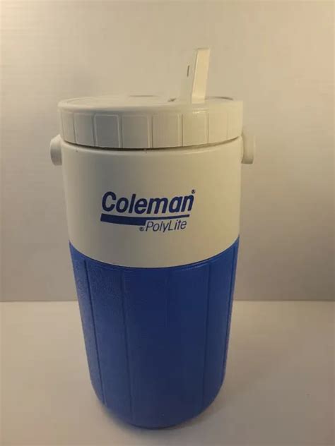 Vintage Coleman Polylite Blue Gal Water Jug Cooler