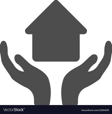 Home Care Hands Flat Icon Royalty Free Vector Image