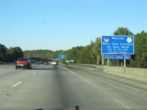 Georgia Interstate 95 Northbound Cross Country Roads