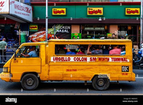 Colourful Public Transport In Cebu City Cebu The Philippines Stock