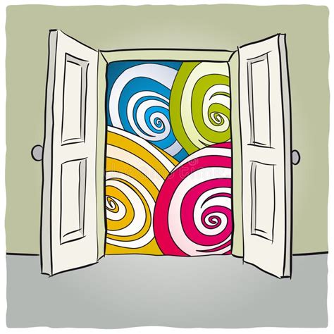 Open Door Stock Vector Illustration Of Wall Door Internally 44490206