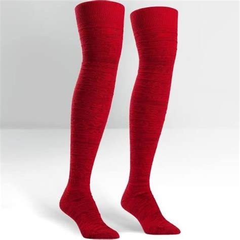 Red Over The Knee Socks Over The Knee Socks Womens Knee High Socks Colourful Knee High Socks