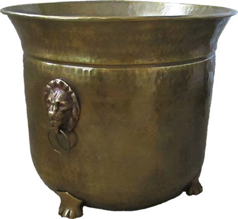 Check spelling or type a new query. Large Brass Planter Lion Handles 14.5" Diameter ...
