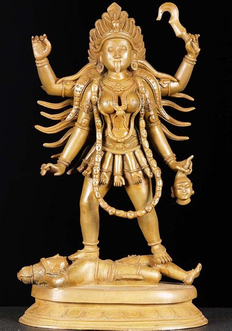 Sold Bronze Kali Standing On Shiva 185 73b18 Hindu Gods And Buddha