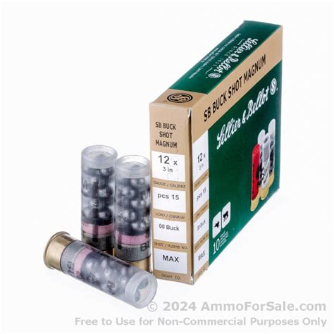 10 Rounds Of Discount 3 Magnum 00 Buck 12ga Ammo For Sale By Sellier