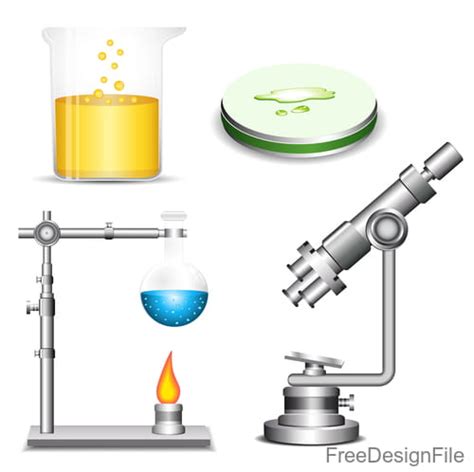 Microscope Design Vector Set Eps Uidownload