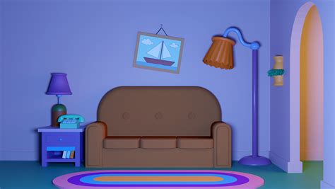 The Simpsons Living Room Behance