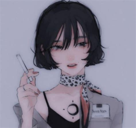 Pin On Smoking Anime And Manga Girls