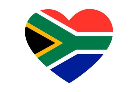 South Africa Heart Shape With Flag Svg Cut File By Creative Fabrica