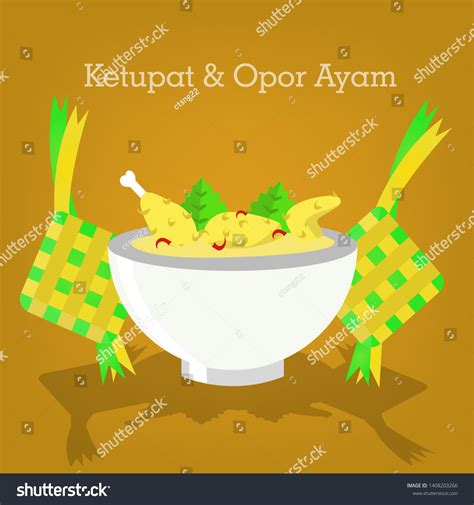Ketupat And Opor Ayam Are Indonesian Traditional Royalty Free Stock