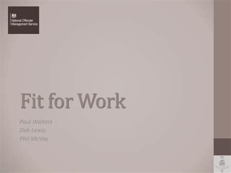 Ppt Fit For Work Powerpoint Presentation Free Download Id6401042