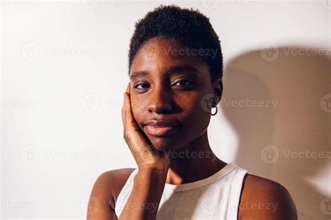 Black Woman Portrait Showing His Face 17703905 Stock Photo At Vecteezy