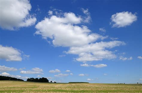 Summer Landscape Blue Sky With Clouds Photograph By