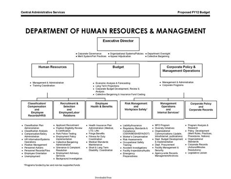 Human Resources Organizational Chart 4 Pdf Pdf Format
