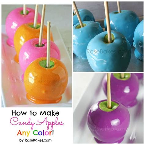 How To Make Colored Candy Apples Video Candy Apples Colored Candy