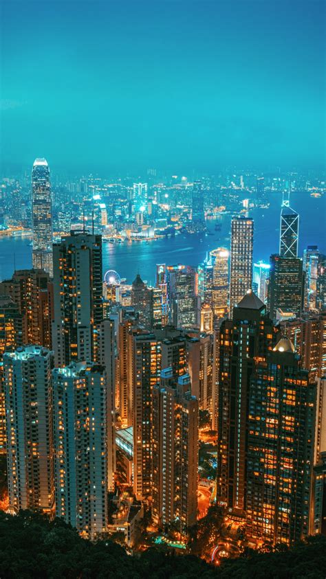 Hong Kong Wallpaper 4k Victoria Peak Cityscape Night Skyline World