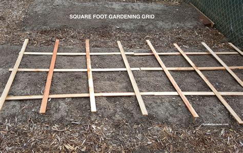 Square Foot Gardening Grid On Raised Garden Bed Foodie Gardener Blog