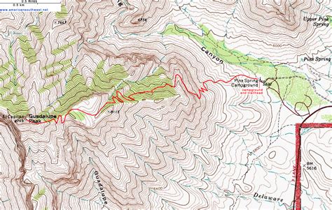 Topographic Map Of The Guadalupe Peak Trail Guadalupe Mountains