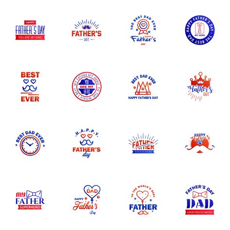 Fathers Day Color Icon Set 1339440 Vector Art At Vecteezy