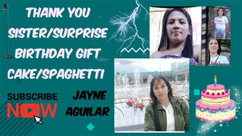 thank you sister surprise birthday t cake and spaghetti 212023 youtube