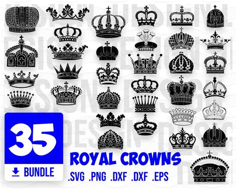 Royal Crowns Svg Princess Crown Svg Crown Svg Queen Crown Svg Crown