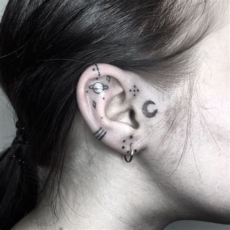 Tiny Ear Tattoos That Are Perfect For Minimalists Behind Ear